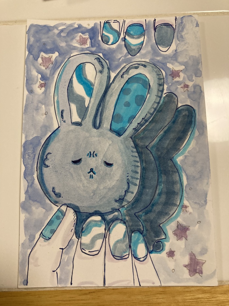ポストカード 原画 「ネイル」