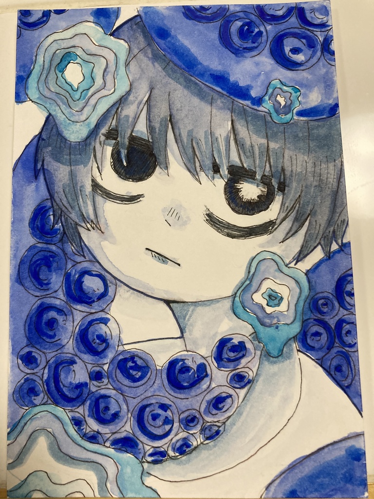 ポストカード 原画 「吸盤」