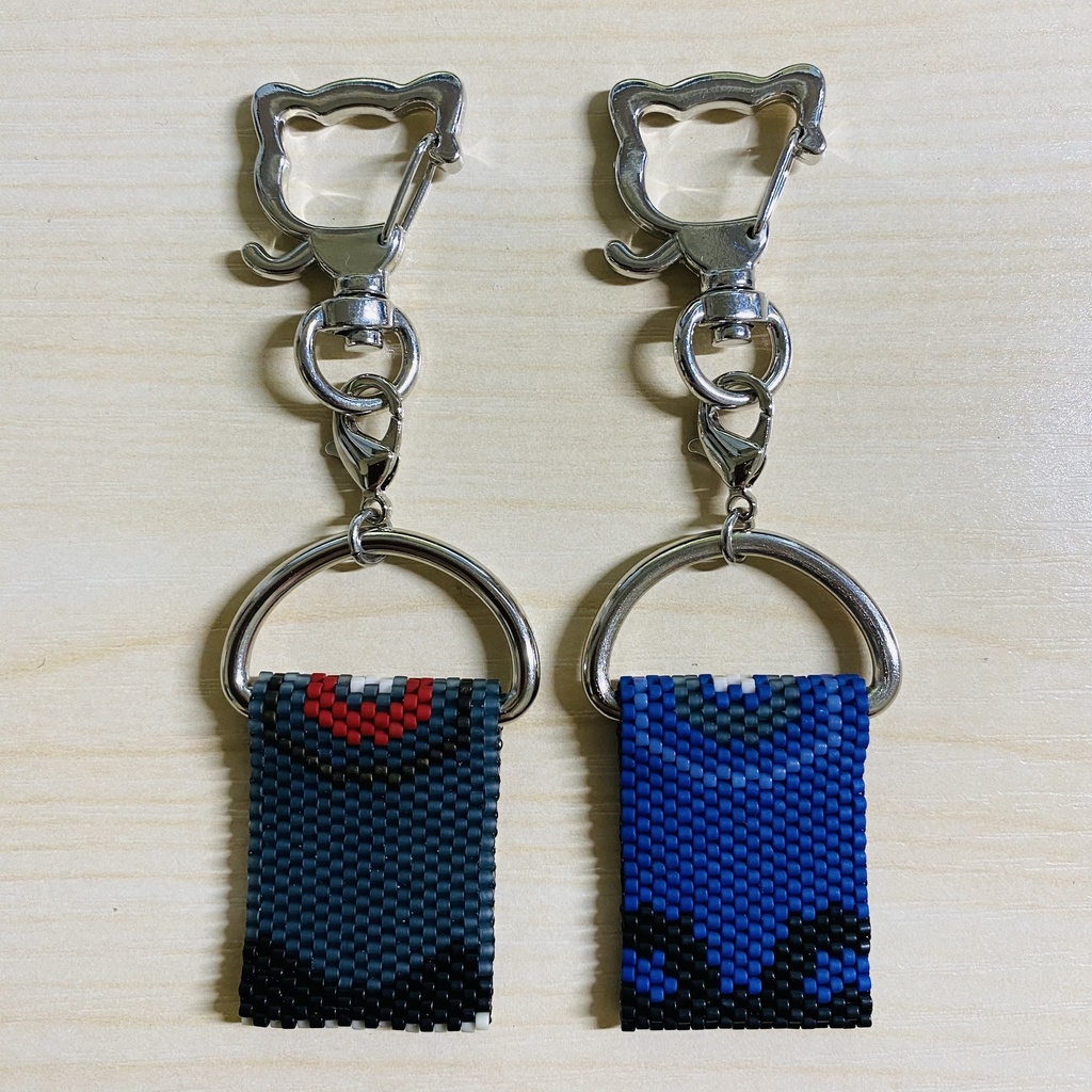 【衣装モチーフキーホルダー】鏡音リン/鏡音レン 蘇芳 妖狐/藍鉄 妖狐