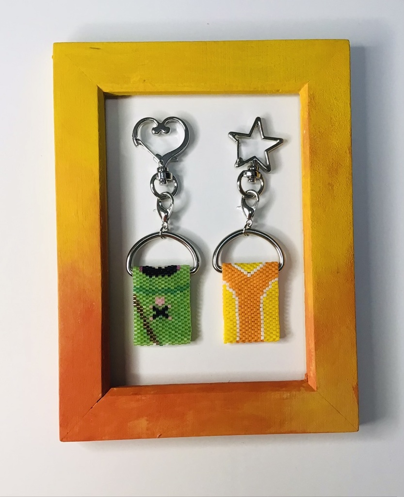 【衣装モチーフキーホルダー】鏡音リン/鏡音レン メランコリー/スターマイン