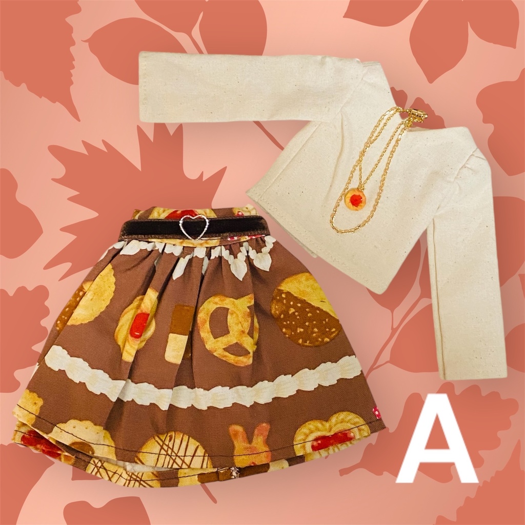 【MSD】クッキー柄スカートセット