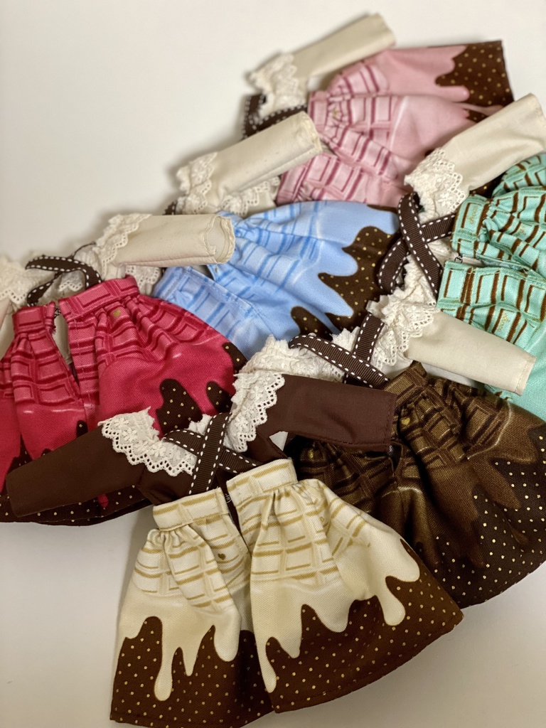 【幼SD】チョコレート柄ワンピースセット