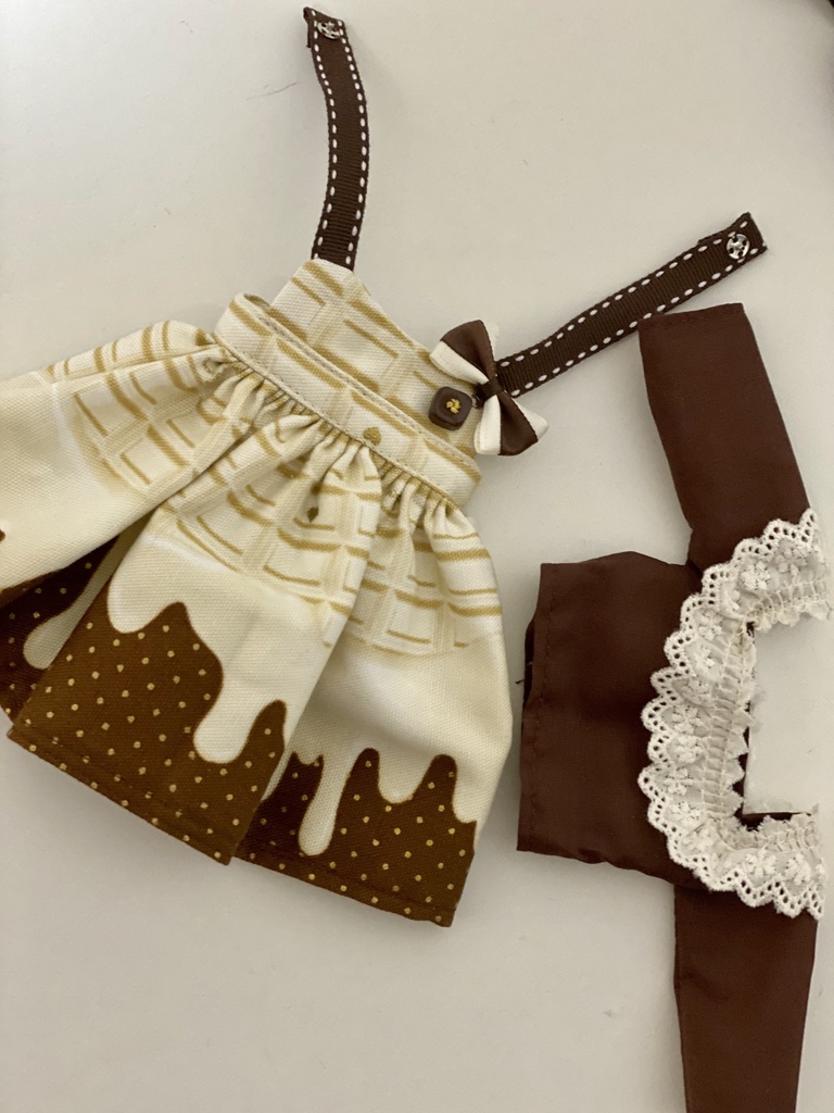 【幼SD】チョコレート柄ワンピースセット