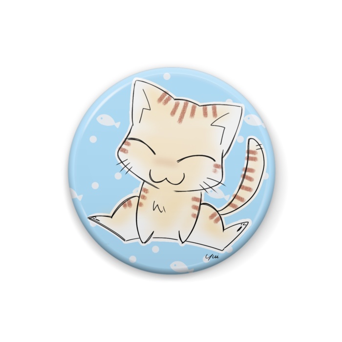 茶トラにゃんこ缶バッジ