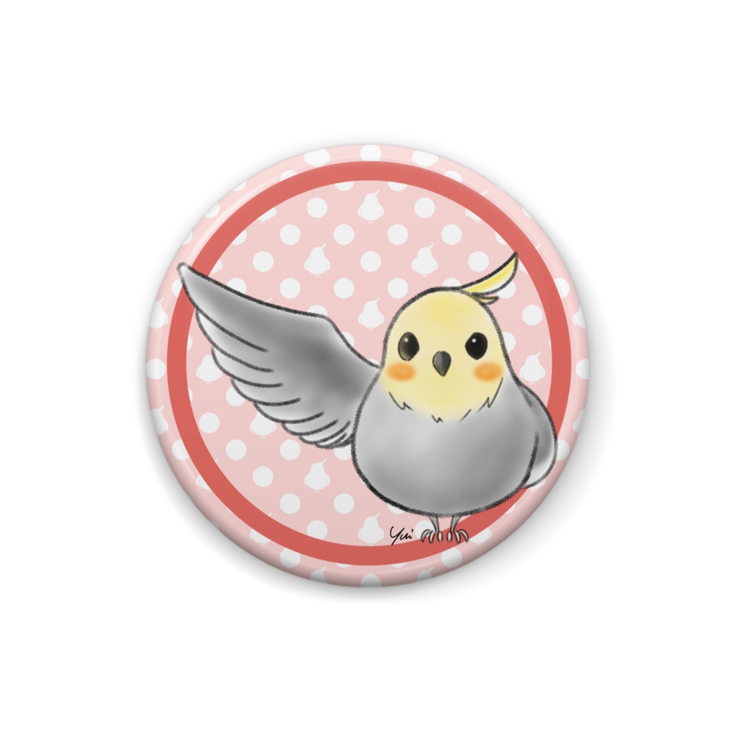 オカメインコ(ノーマル)缶バッジ