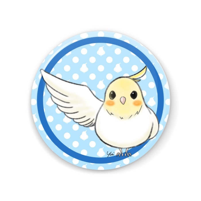 オカメインコ(ルチノー)缶ミラー