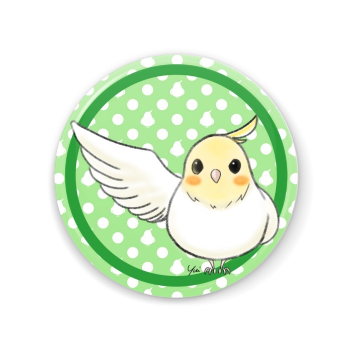 オカメインコ(ルチノー)缶ミラー