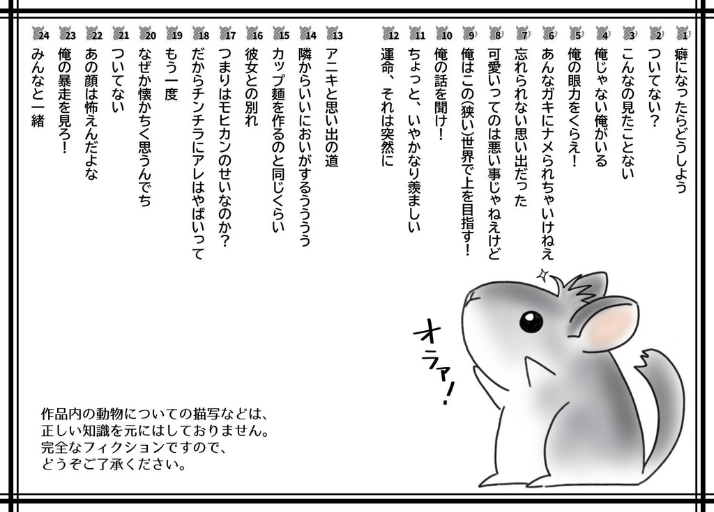 【PDF版】チンチラ転生~前世でチンピラだったはずの俺がチンチラに転生!こうなったらモフモフな可愛らしさでのし上がってやる!~