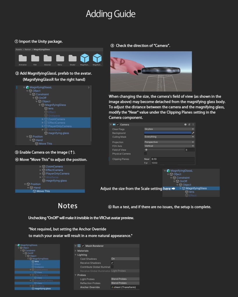 【VRChat】機能付き虫眼鏡 / Magnifying Glass