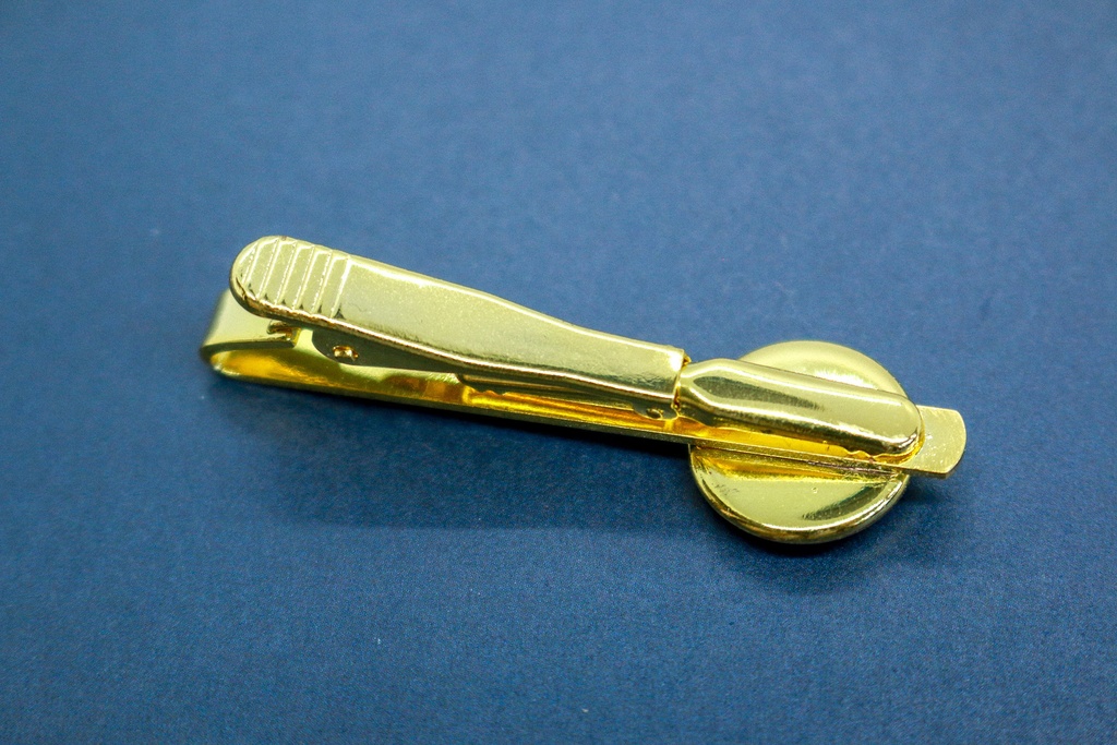 雪のネクタイピン ブルー×ホワイトメタル 選べる金具の色