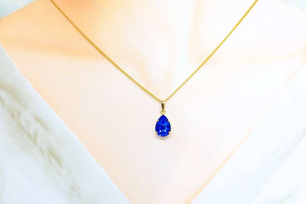 星影のディライトネックレス *ロイヤルブルーディライト* 金具の色が選べます