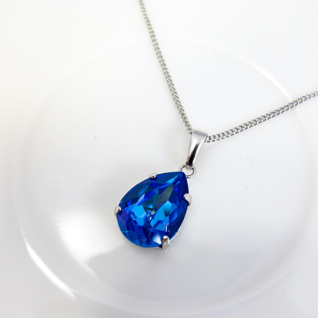 星影のディライトネックレス *ロイヤルブルーディライト* 金具の色が選べます