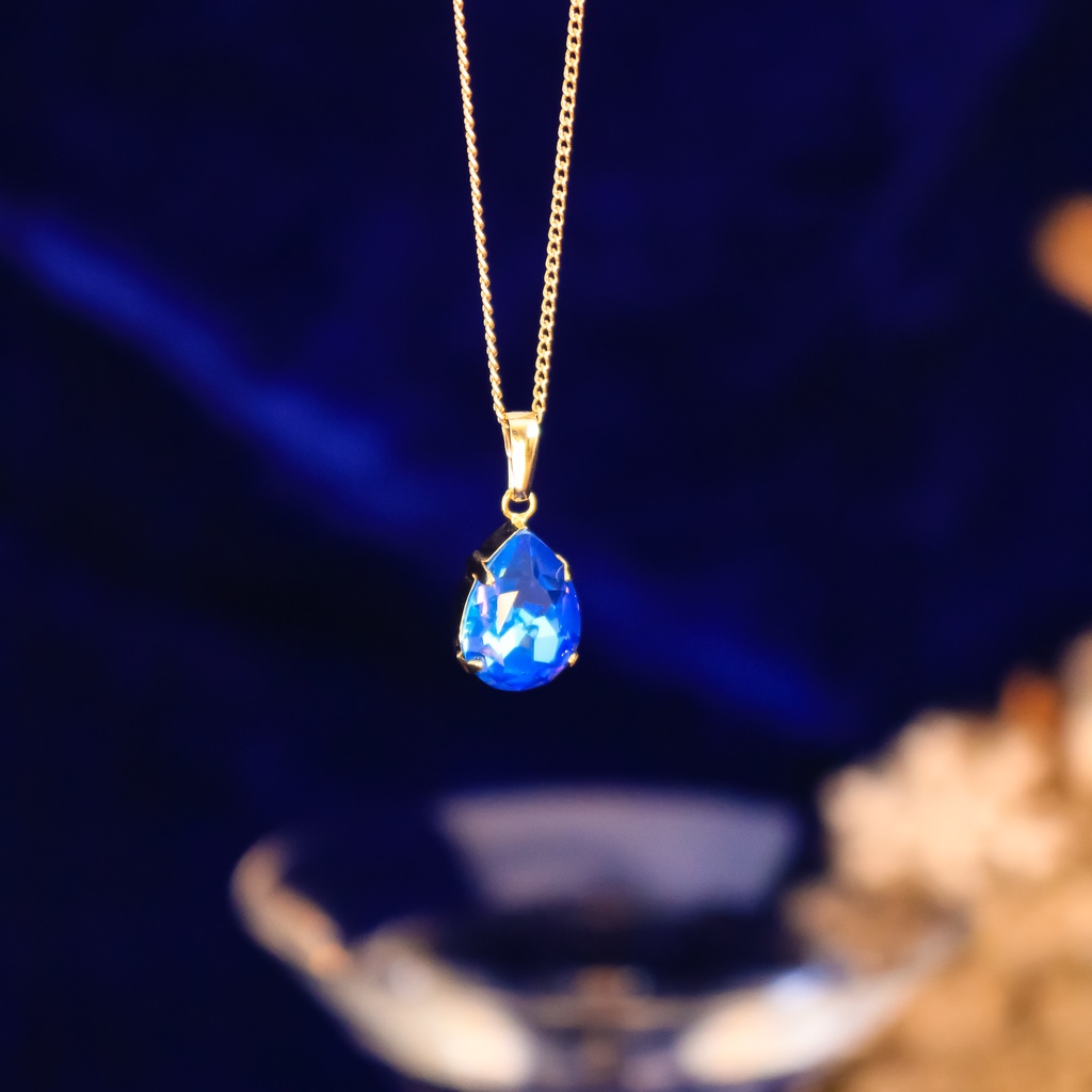 星影のディライトネックレス *ロイヤルブルーディライト* 金具の色が選べます