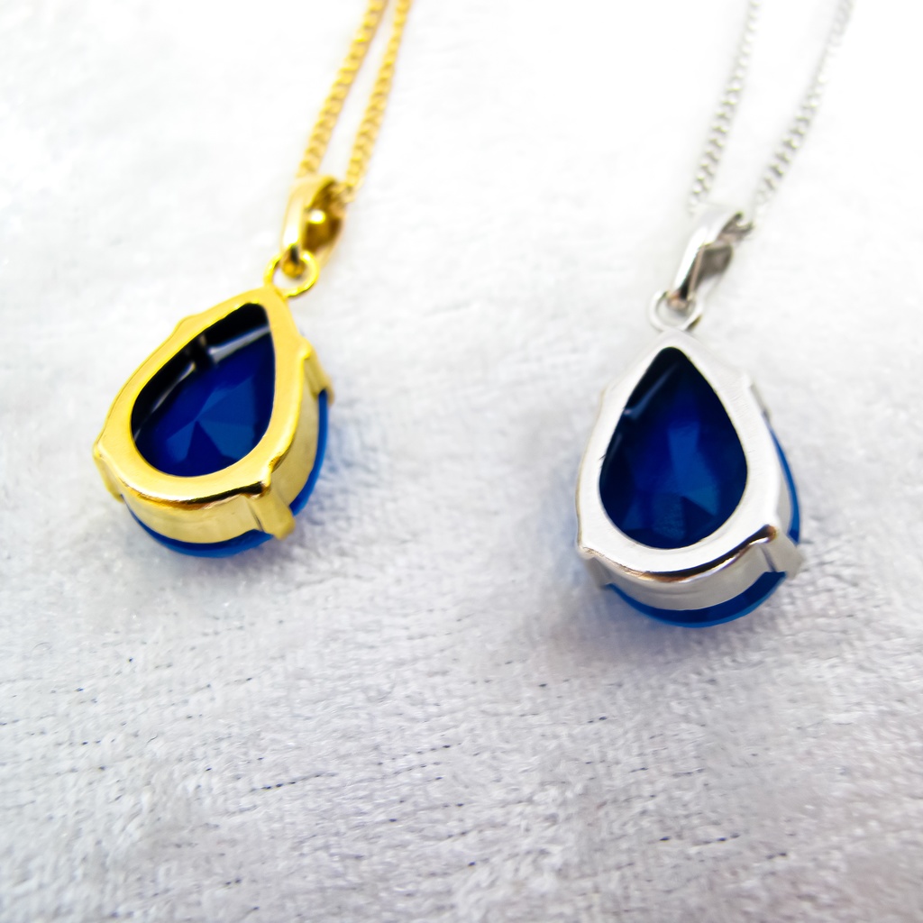 星影のディライトネックレス *ロイヤルブルーディライト* 金具の色が選べます