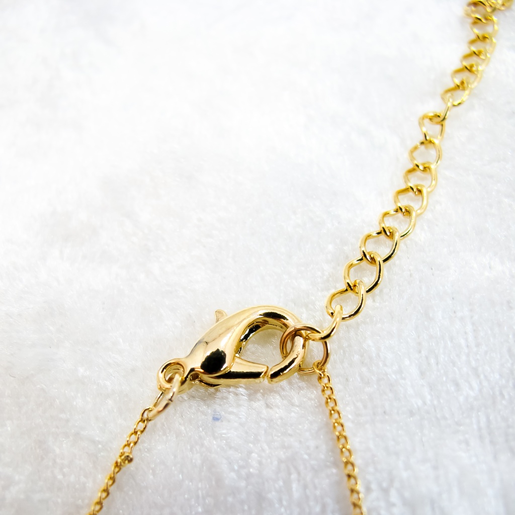 Blooming Prism - 春のプリズムネックレス パープル×イエロー 16kgp使用