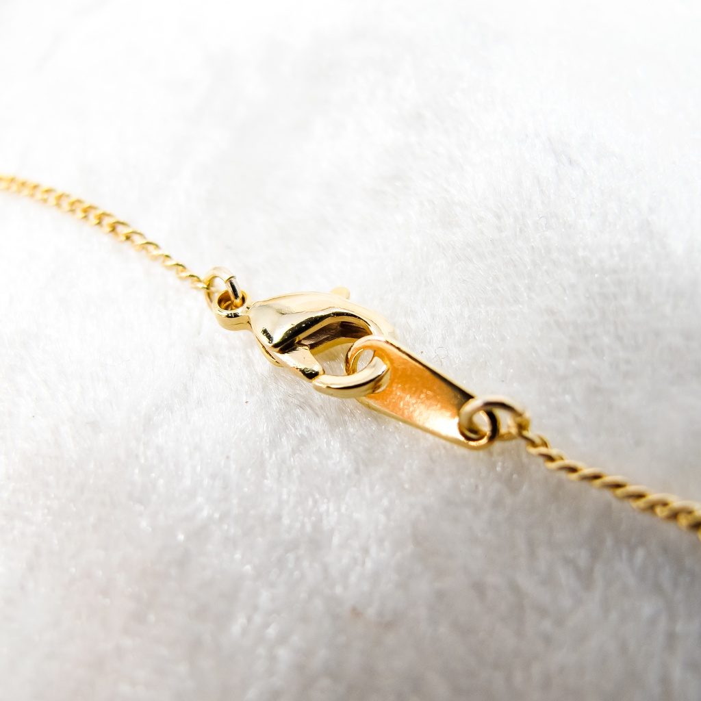 秋冬カラー Teardropクリスタルガラスのネックレス ブルー×ブラウン ゴールド金具