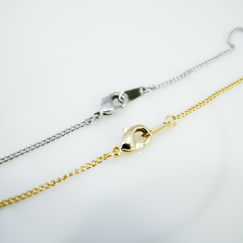 *まるいシンプルなスワロフスキーネックレス ライトターコイズ*金具の色が選べます