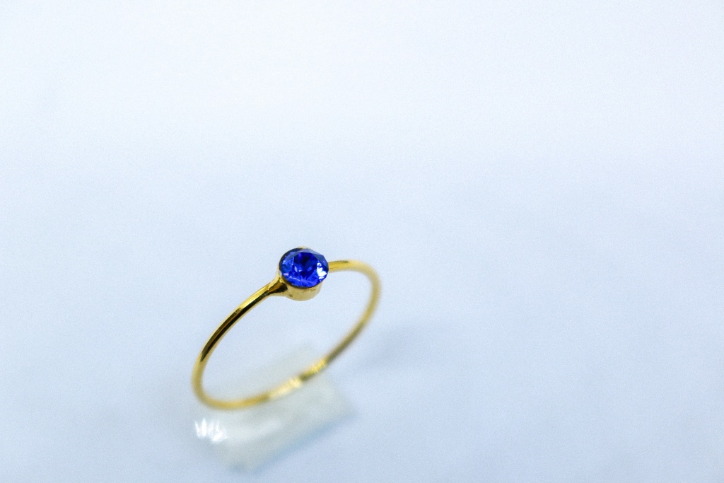 【Ring】永遠の幸せを願う、深い青の輝き ― “サムシングブルー” リング ― 10号&13号金具の色が選べます