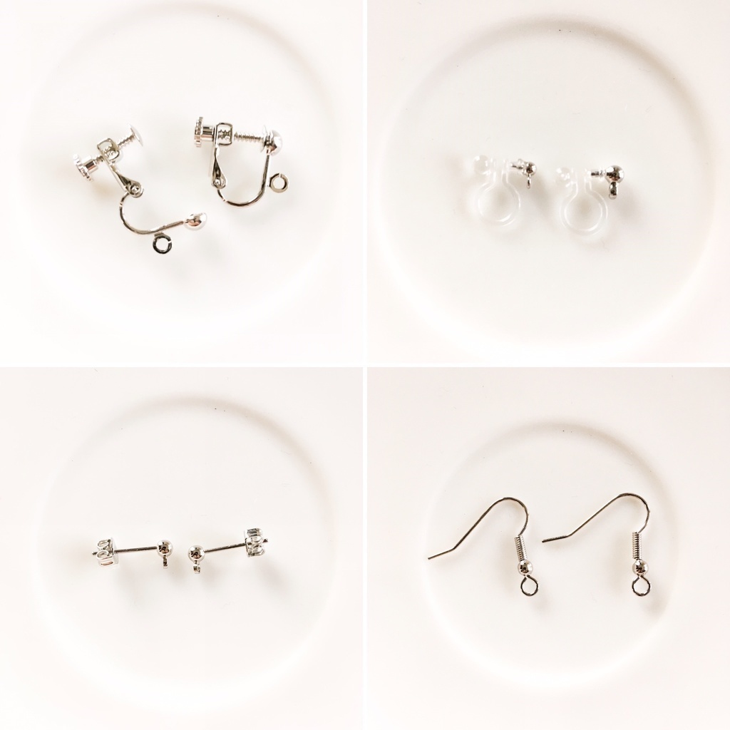 キャンディカラーのStar earing ライムグリーン×スカイブルー ピアス変更可能