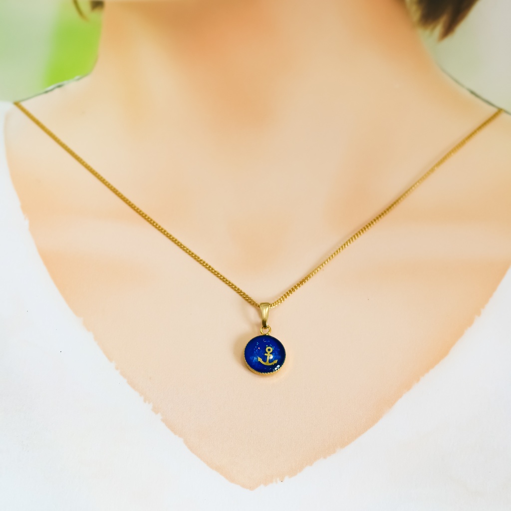 OSEAN BLUEのシンプルネックレス アンカー 金具の色が選べます