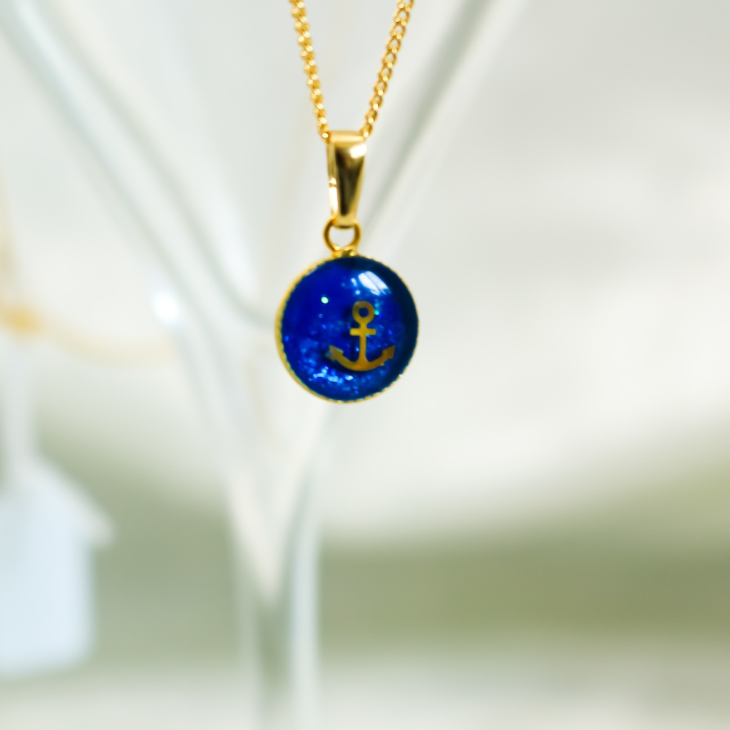 OSEAN BLUEのシンプルネックレス アンカー 金具の色が選べます