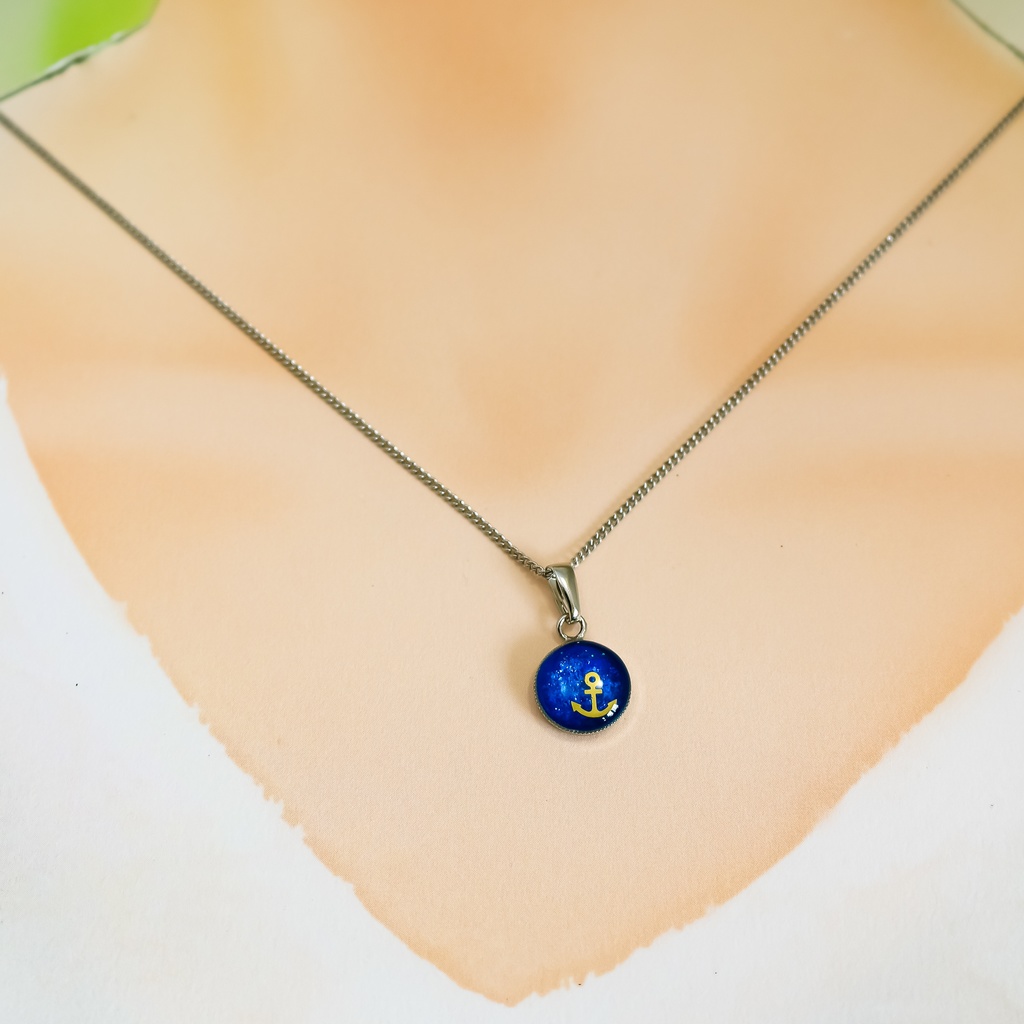 OSEAN BLUEのシンプルネックレス アンカー 金具の色が選べます