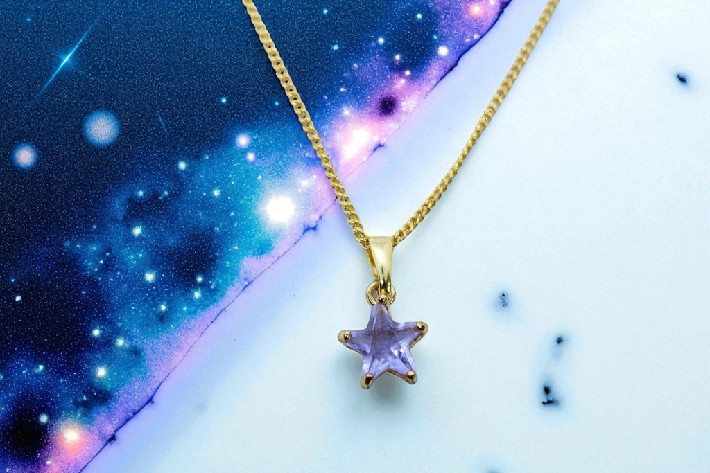 【七夕企画】星の渡り - 祈りの夜に生まれるネックレス ゴールド金具