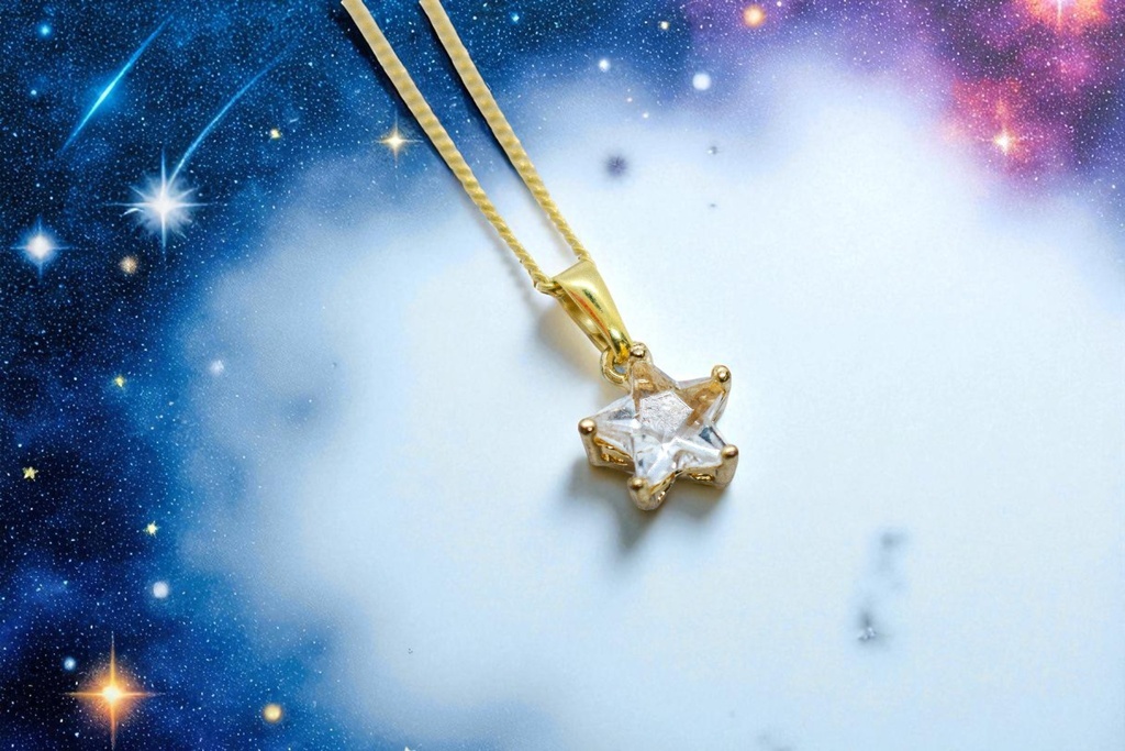【七夕企画】星の渡り - 祈りの夜に生まれるネックレス ゴールド金具