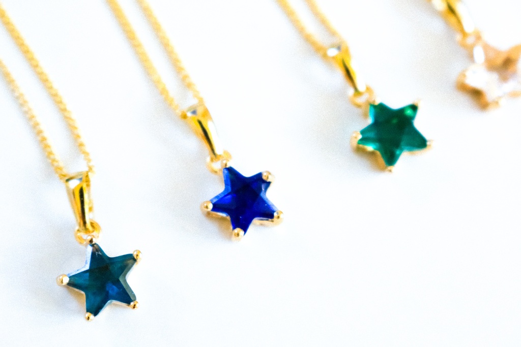 【七夕企画】星の渡り - 祈りの夜に生まれるネックレス ゴールド金具