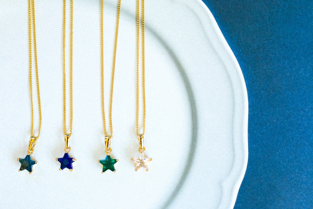 【七夕企画】星の渡り - 祈りの夜に生まれるネックレス ゴールド金具