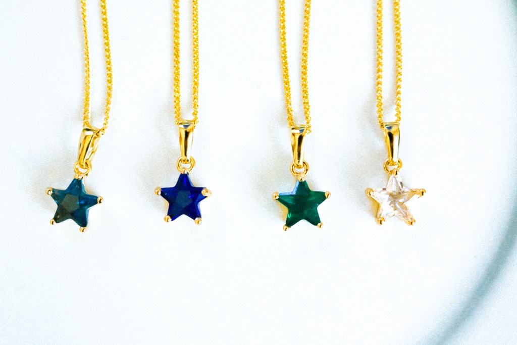 【七夕企画】星の渡り - 祈りの夜に生まれるネックレス ゴールド金具