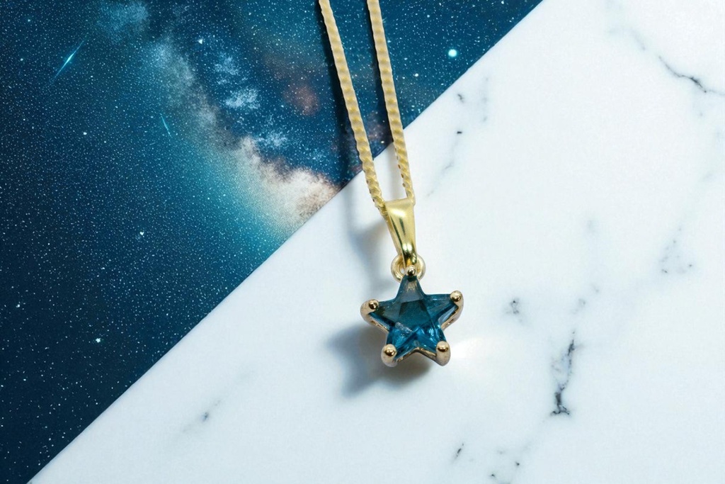 【七夕企画】星の渡り - 祈りの夜に生まれるネックレス ゴールド金具