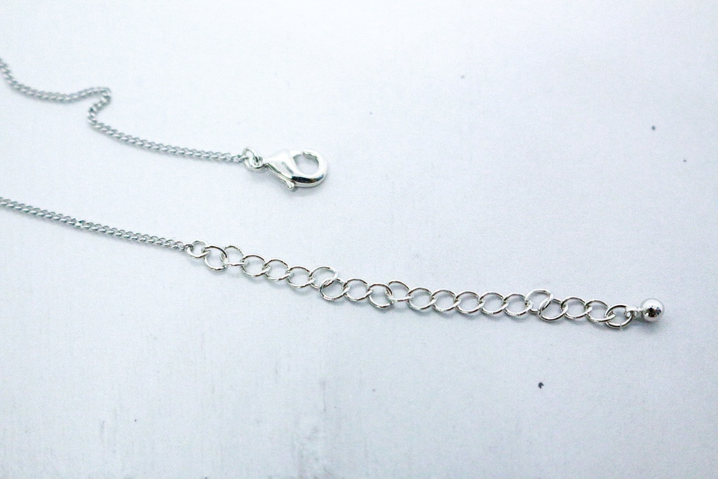 クリスタルガラスのブレスレット アーシーブルー シルバー金具