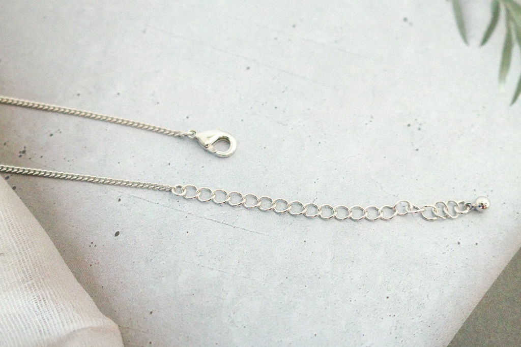 クリスタルガラスのブレスレット クリア シルバー金具