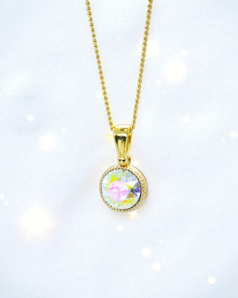 【春を夢見る結晶】オーストリアクリスタルガラスのネックレス~クリスタルトランスミッション~金具の色が選べます