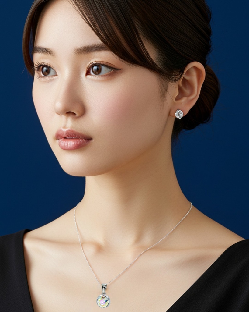 【春を夢見る結晶】オーストリアクリスタルガラスのネックレス~クリスタルトランスミッション~金具の色が選べます