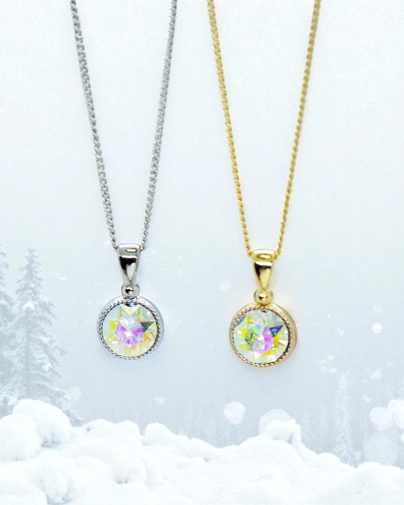 【春を夢見る結晶】オーストリアクリスタルガラスのネックレス~クリスタルトランスミッション~金具の色が選べます