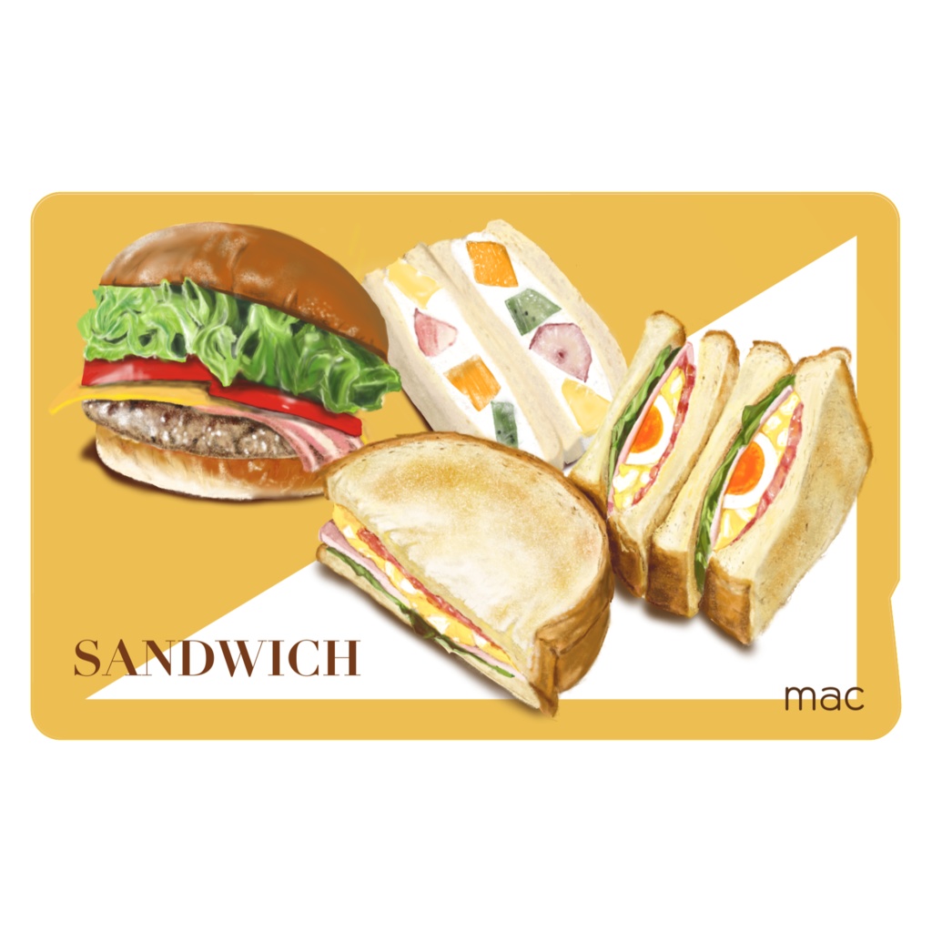 ICカードステッカー2枚入り サンドイッチ