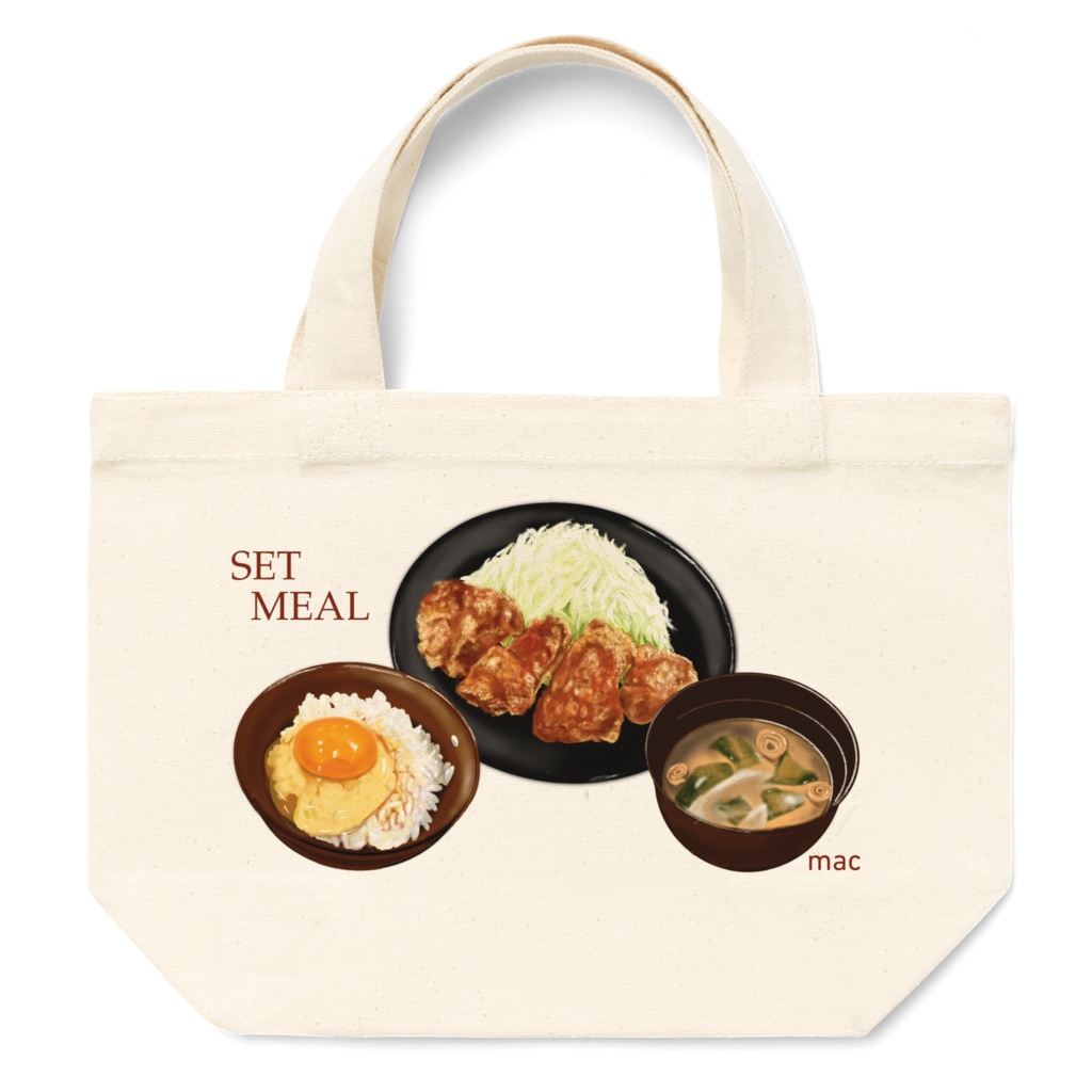 トートバッグSサイズ　唐揚げ定食