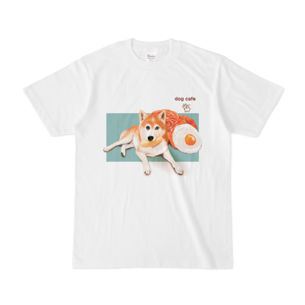 両面イラストTシャツ　ドックカフェメニュー　ランチ