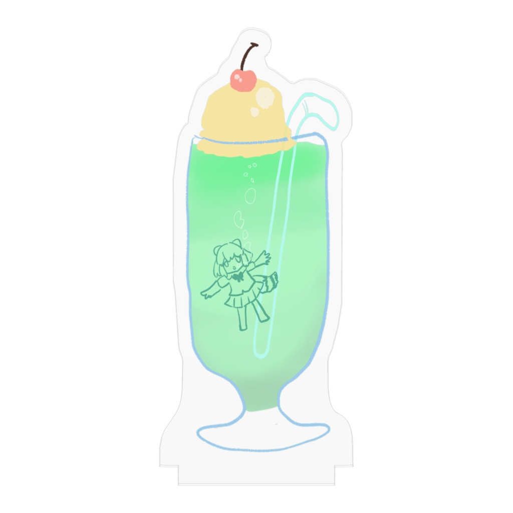 クリームソーダとあらいさん