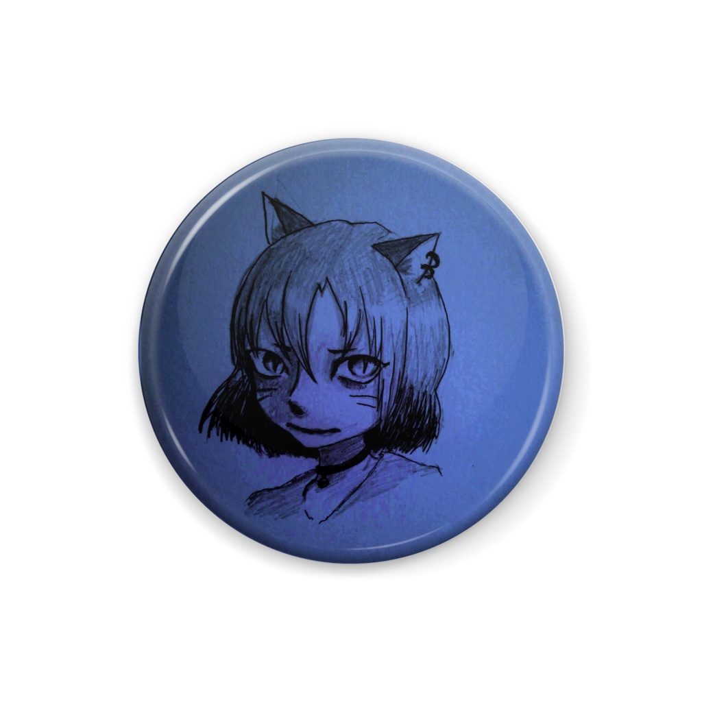 化け猫少女 缶バッジ