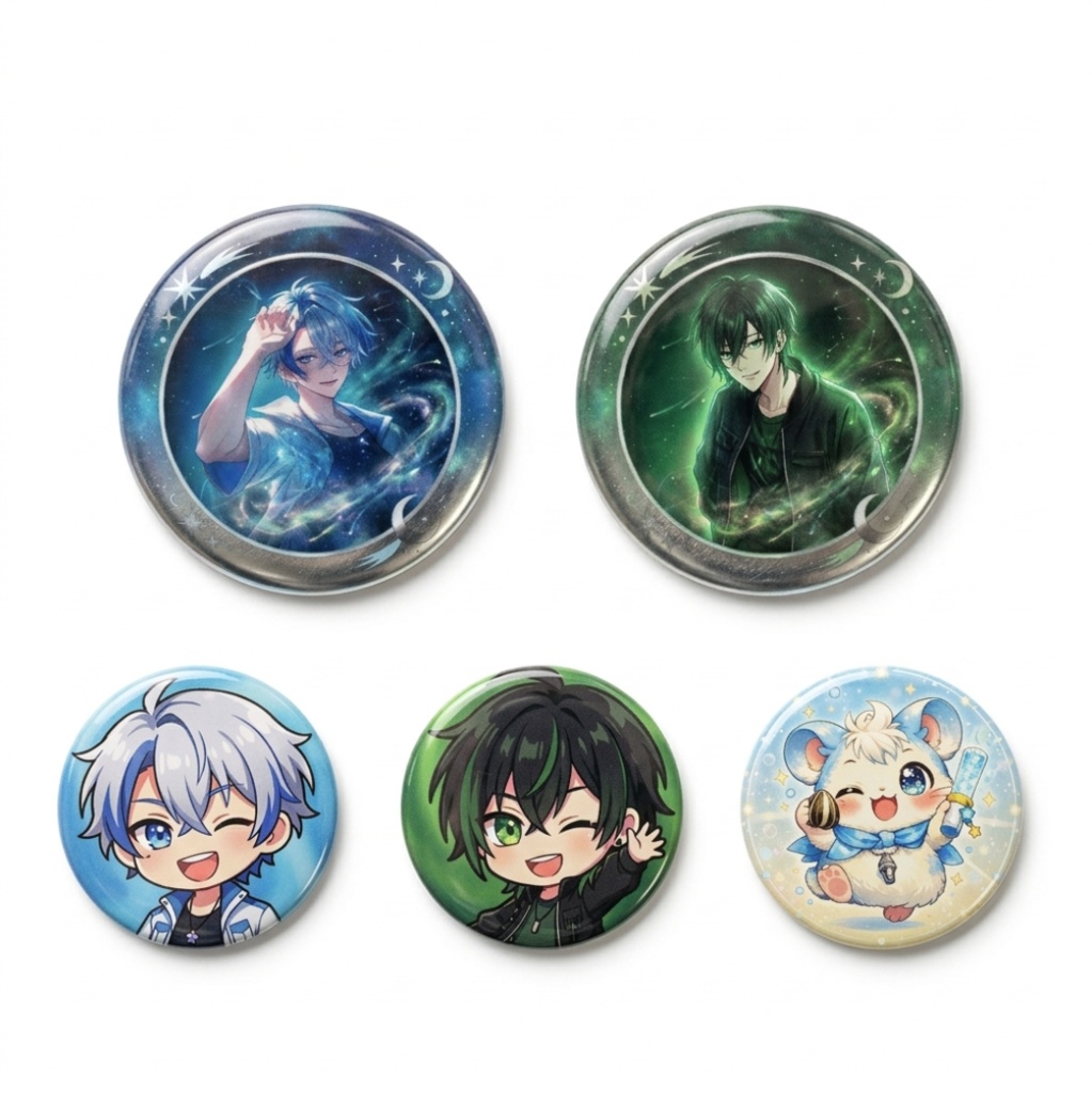 ランダム缶バッジ5種