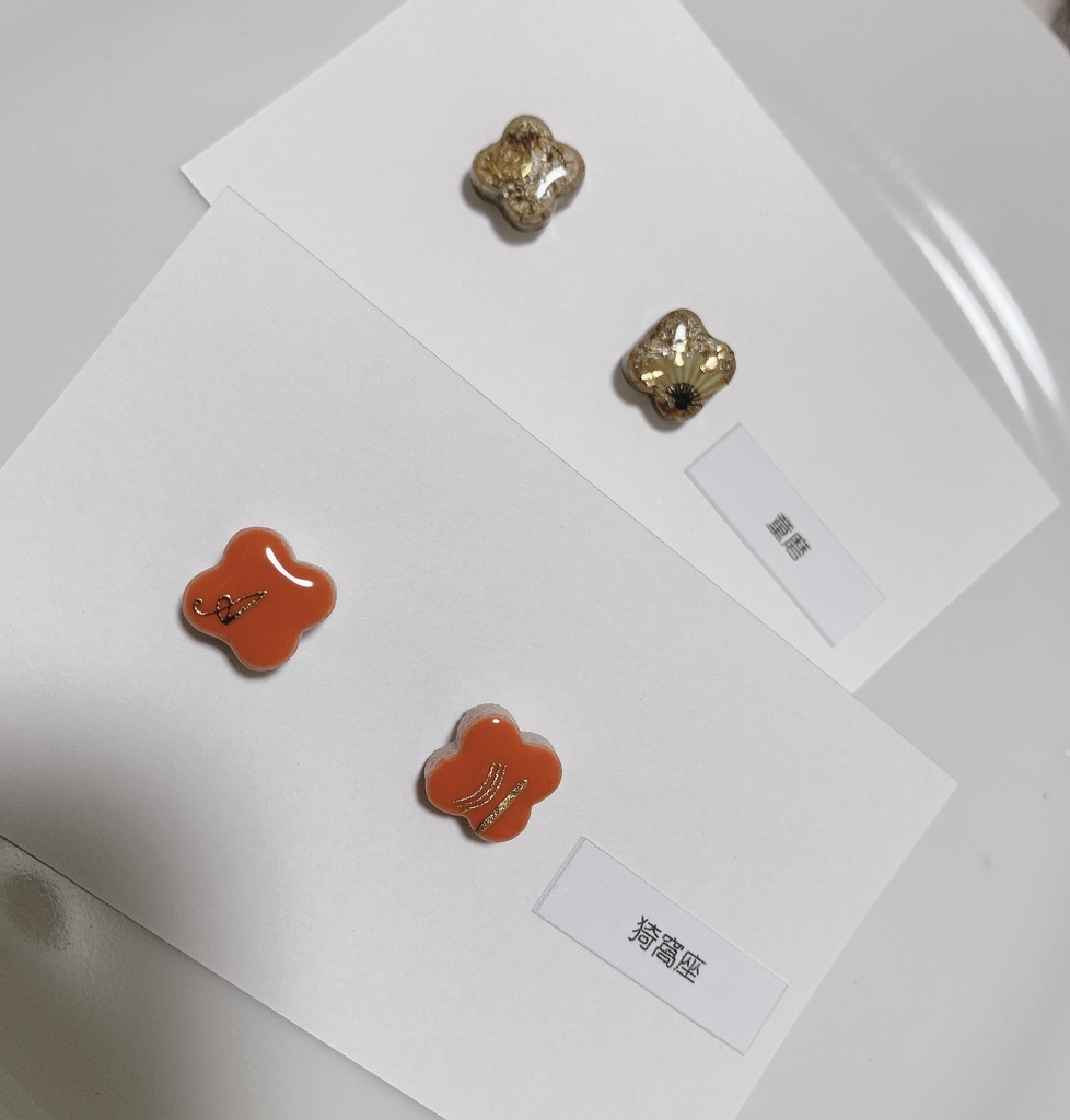 【1種類/花タイル】イメージ耳飾り