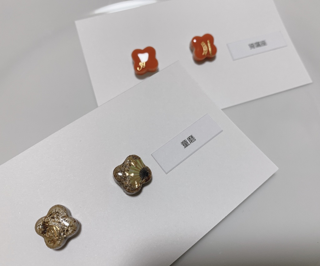 【1種類/花タイル】イメージ耳飾り