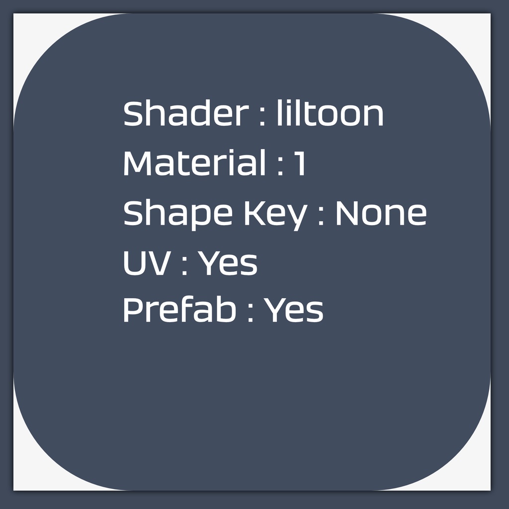 【VRChat想定】キューブケモミミ【3アバター対応Prefab有】