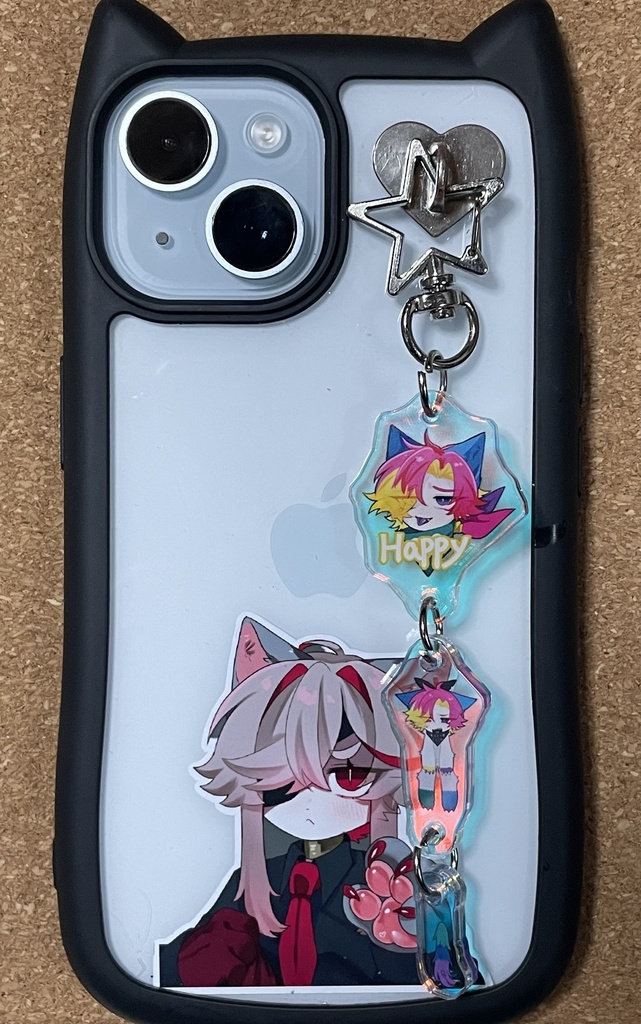 ミニミニ3連アクリルキーホルダー🩷❤️💙