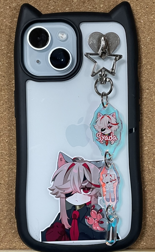 ミニミニ3連アクリルキーホルダー🩷❤️💙