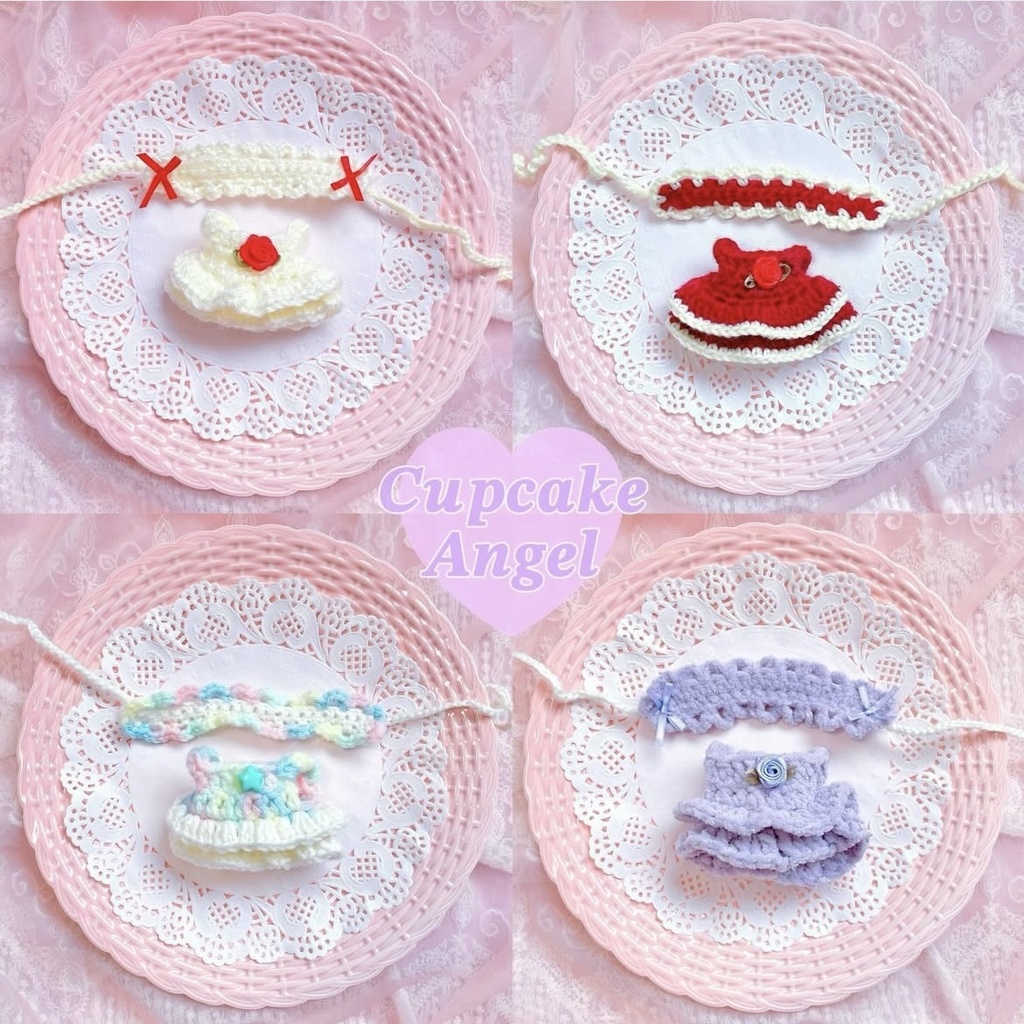 10~12cmぬい用ワンピース＆ヘッドドレス