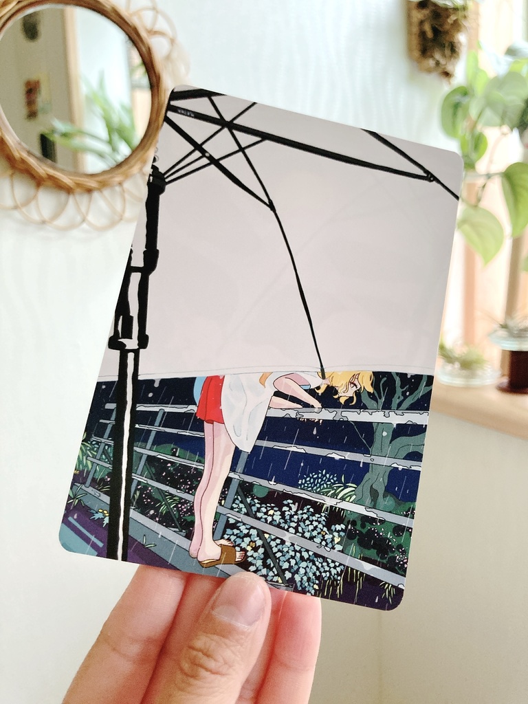 両面印刷ポストカード2枚セット(きつね・白鳥)